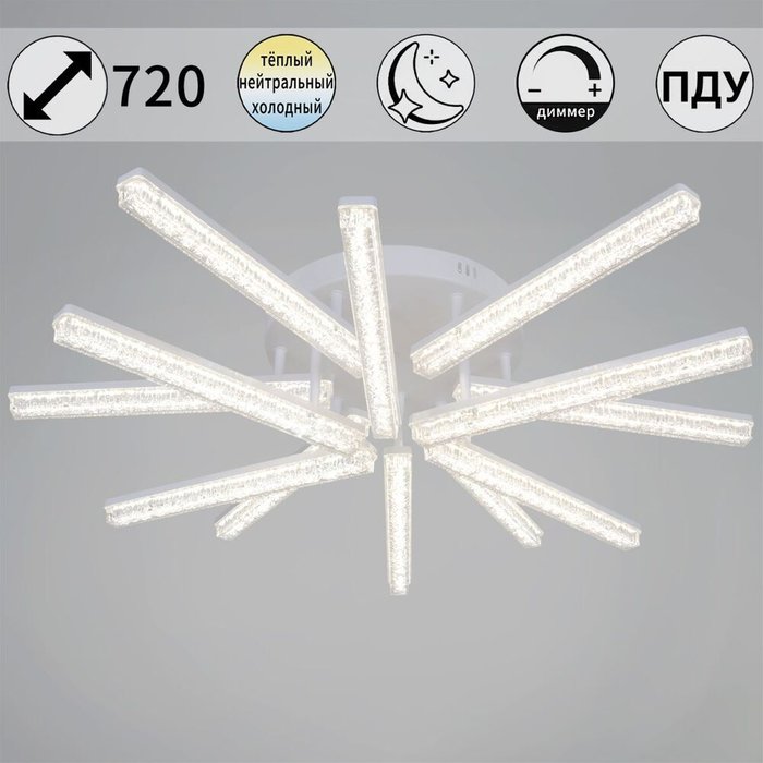 Потолочный светильник 68290-0.3-6+6 WH (акрил, цвет прозрачный)