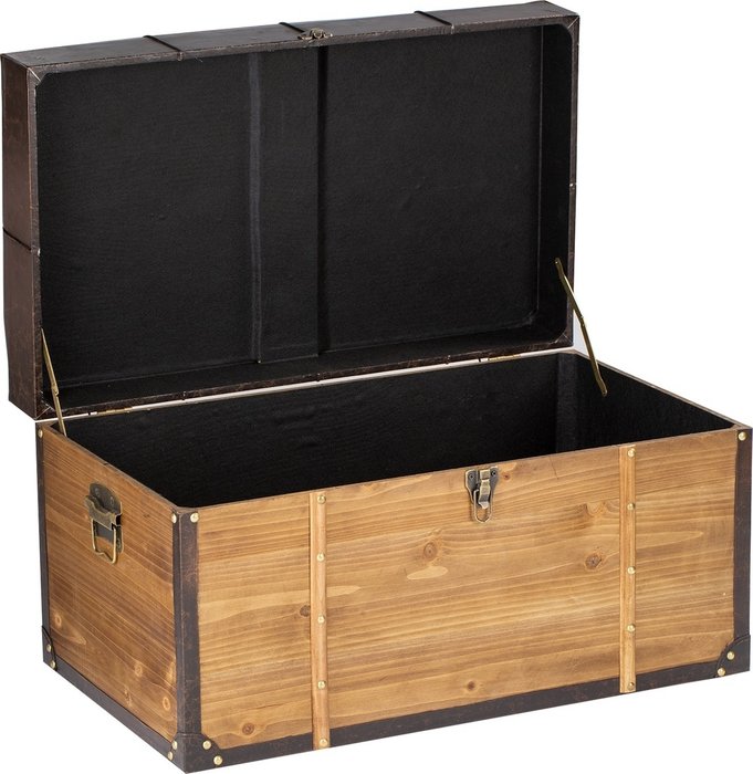 Пуф-сундук коричневого цвета  с ящиком для хранения IMR-1626268 - лучшие Пуфы в INMYROOM