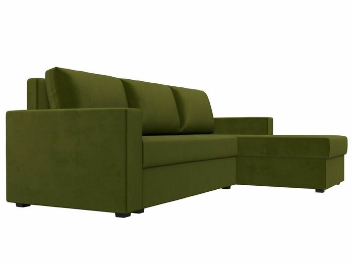 Угловой диван-кровать Траумберг Лайт зеленого цвета правый угол  - лучшие Угловые диваны в INMYROOM
