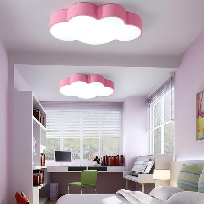 Потолочный светильник Cloud M розового цвета - лучшие Потолочные светильники в детскую в INMYROOM
