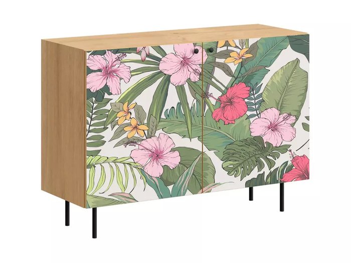 Комод Frida с принтом Tropics на металлических ножках - купить Комоды по цене 32992.0