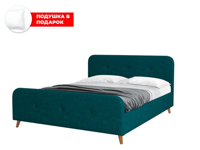 Кровать Raguza 160х200 темно-зеленого цвета с подъемным механизмом