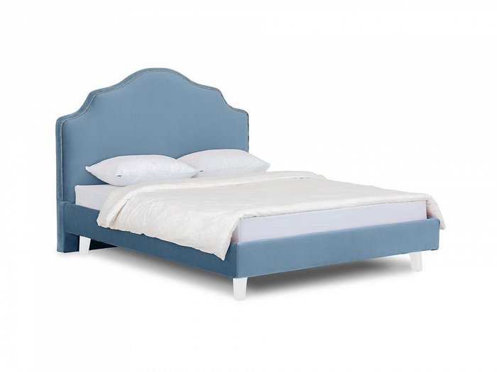 Кровать Queen Victoria L 160х200 синего цвета - купить Кровати для спальни по цене 44080.0