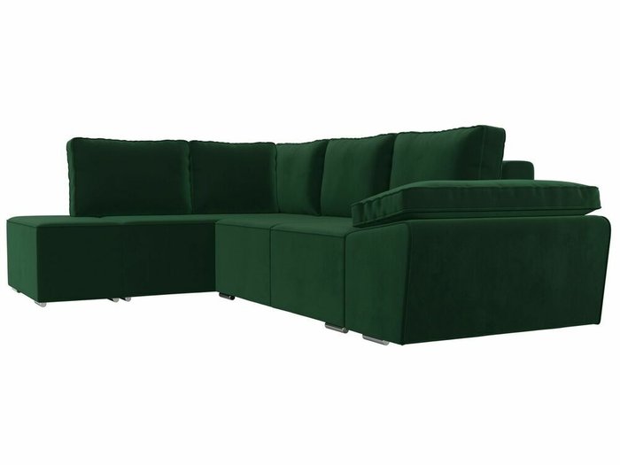 Угловой диван-кровать Хьюго зеленого цвета левый угол - лучшие Угловые диваны в INMYROOM