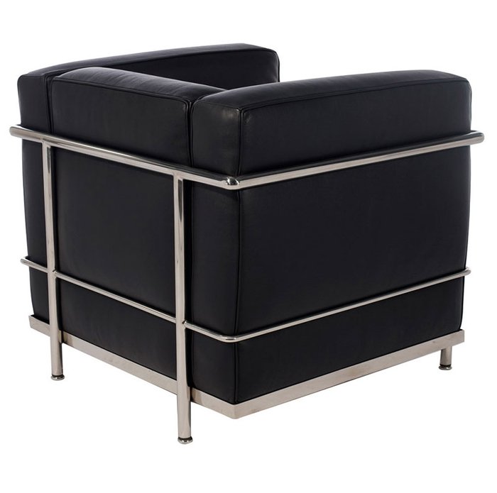Кресло Le Corbusier Style LC2 черная кожа - лучшие Интерьерные кресла в INMYROOM