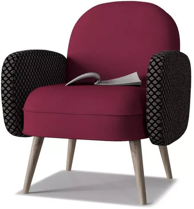 Кресло Бержер красного цвета - лучшие Интерьерные кресла в INMYROOM