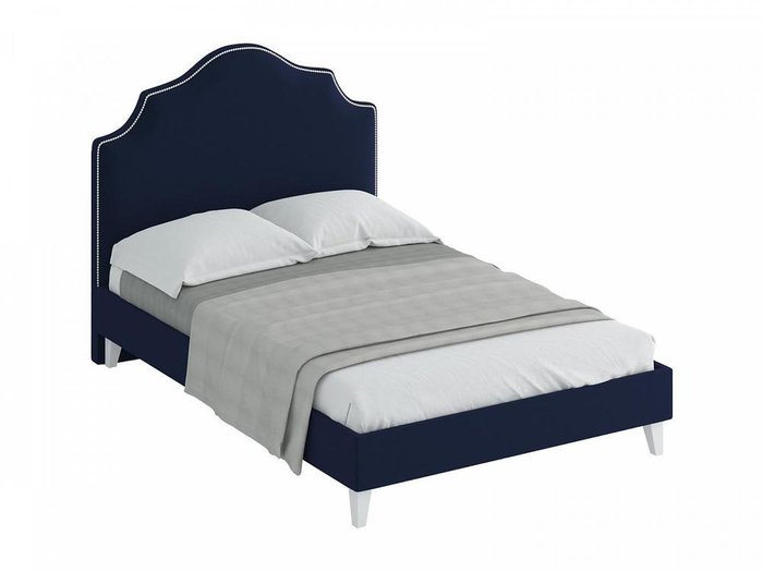 Кровать Queen Victoria темно-синего цвета 140x200