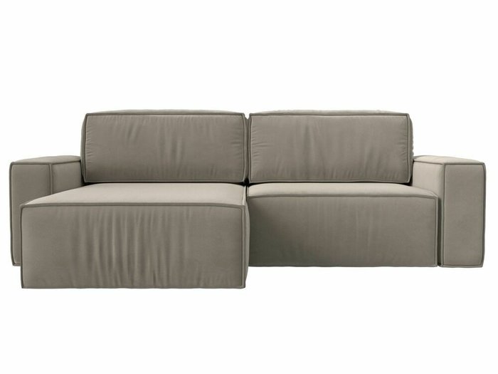 Угловой диван-кровать Прага классик бежевого цвета левый угол - купить Угловые диваны по цене 75999.0