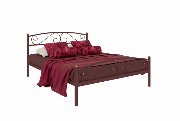 Кровать Милсон-Вероника Plus 120х200 коричневого цвета 