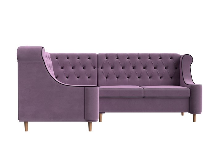 Угловой диван Бронкс сиреневого цвета левый угол - купить Угловые диваны по цене 62999.0