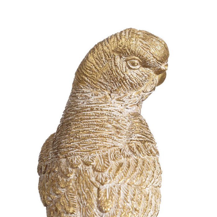 Декор настольный Попугай золотого цвета - купить Фигуры и статуэтки по цене 2200.0