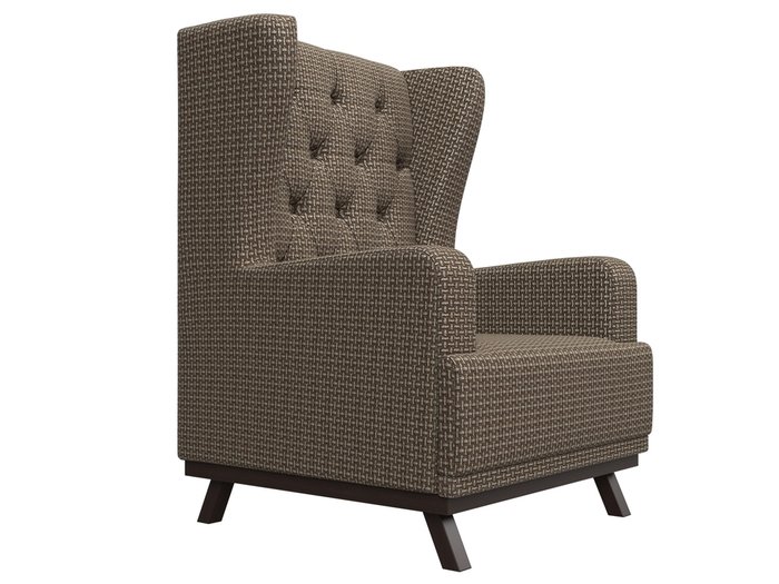 Кресло Джон Люкс коричнево-бежевого цвета - лучшие Интерьерные кресла в INMYROOM
