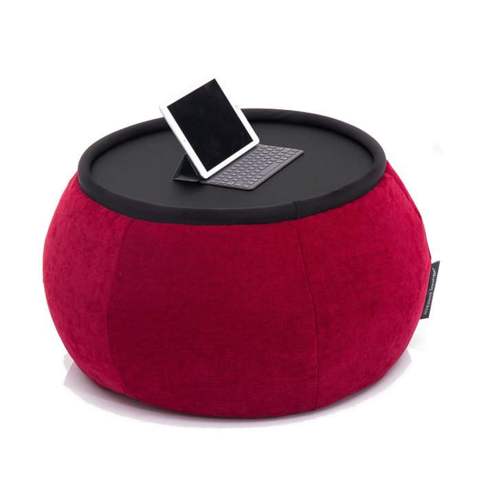 Бескаркасный стол-бин бэг Ambient Lounge Versa Table - Wildberry Deluxe (красный цвет) - лучшие Бескаркасная мебель в INMYROOM