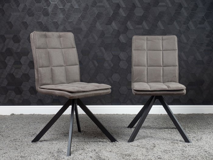 Стул Vela серого цвета с черными ножками - купить Обеденные стулья по цене 8890.0