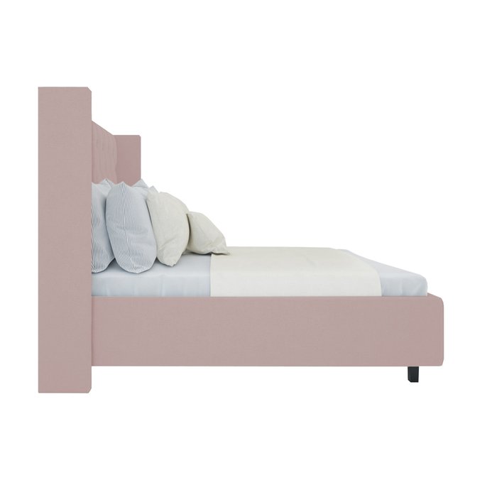 Кровать Wing-2 Велюр Пыльная роза 160x200 - купить Кровати для спальни по цене 102000.0