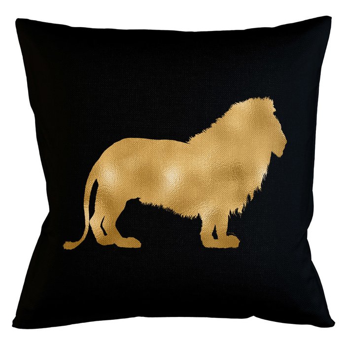 Интерьерная подушка Золотой лев 45х45