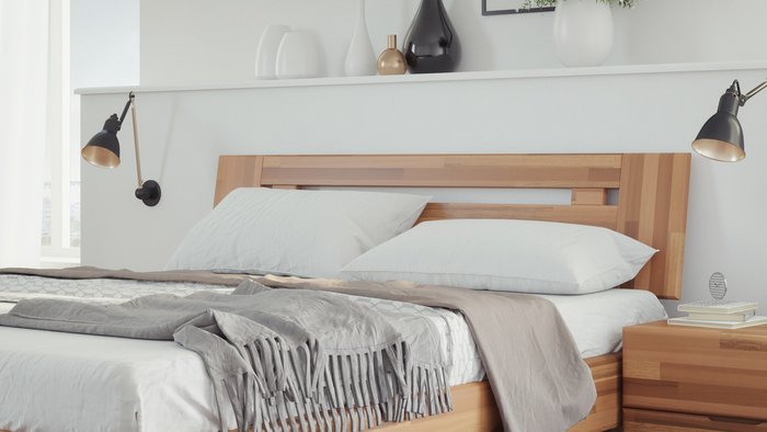 Кровать Мальмо из массива бука 120х200 - лучшие Кровати для спальни в INMYROOM