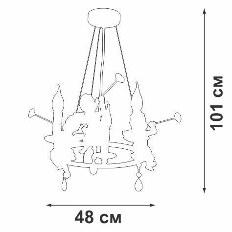 Люстра V2970-0/3S, 3xE14 макс. 40Вт - купить Подвесные системы по цене 11773