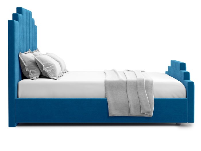 Кровать Velino 180х200 сине-голубого цвета с подъемным механизмом - лучшие Кровати для спальни в INMYROOM
