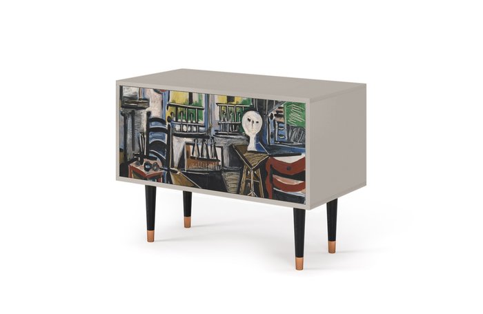 Комод S1 The Studio by Pablo Picasso с корпусом цвета сатин - купить Комоды по цене 23990.0 Комод S1 The Studio by Pablo Picasso с корпусом цвета сатин - купить Комоды по цене 23990.0