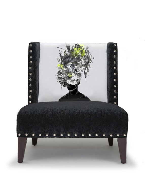 Кресло Black&White с каркасом и ножками из дуба