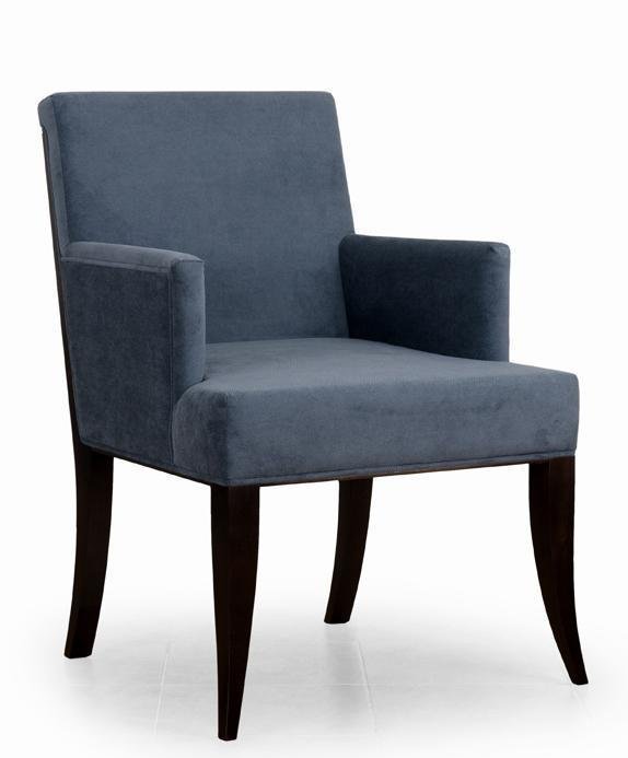 Кресло Ательер (Baker Furniture) дизайн 3 темно-серого цвета
