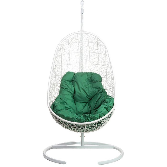 Кресло подвесное Easy бело-зеленого цвета - лучшие Подвесные кресла в INMYROOM