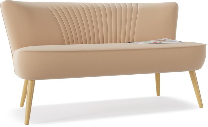 Диван прямой Зола Beige бежевого цвета - купить Прямые диваны по цене 21450.0 Диван прямой Зола Beige бежевого цвета - купить Прямые диваны по цене 21450.0