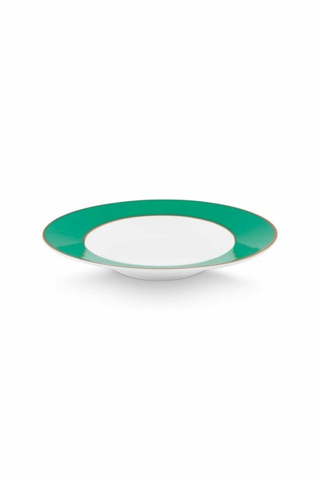 Набор из 2-х глубоких тарелок Chique Gold-Green, D23,5 см - лучшие Тарелки в INMYROOM