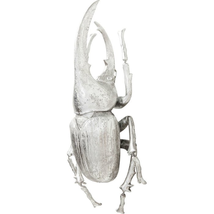 Украшение настенное Herkules Beetle серебряного цвета - лучшие Декор стен в INMYROOM