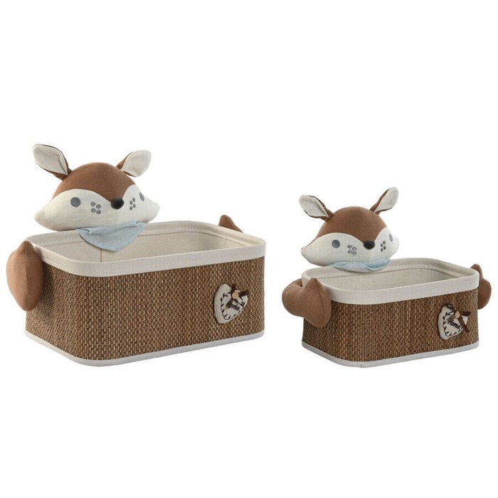 Набор корзин Home ESPRIT Синий Коричневый 43 x 33 x 32,5 cm (2 Предметы) Набор корзин Home ESPRIT Синий Коричневый 43 x 33 x 32,5 cm (2 Предметы)