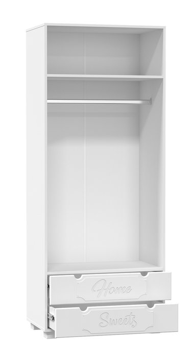 Шкаф для одежды с зеркалом Дримcтар белого цвета - лучшие Шкафы распашные в INMYROOM