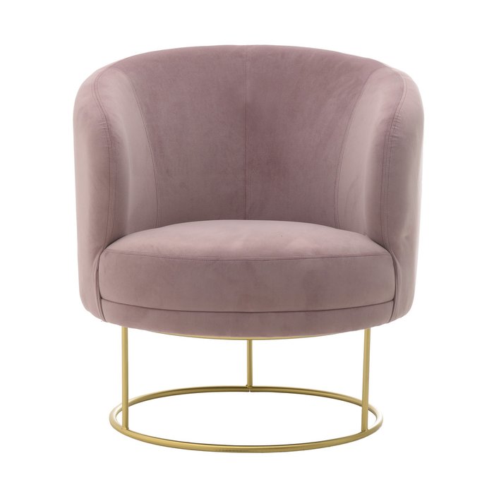Кресло из металла и полиэстера розовое