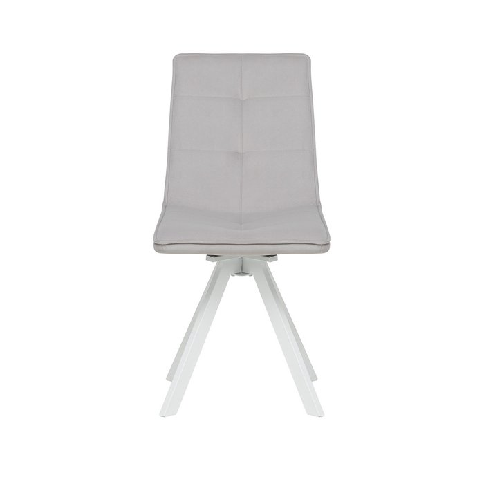Стул Умбра вращающийся серого цвета с белыми ножками - купить Обеденные стулья по цене 7560.0