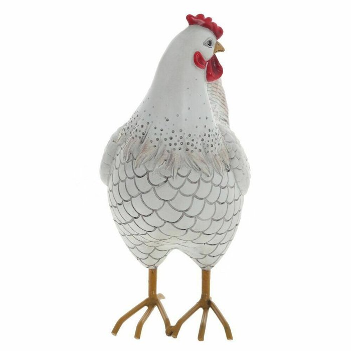 Фигурка декоративная Курица белого цвета - купить Фигуры и статуэтки по цене 3914.0