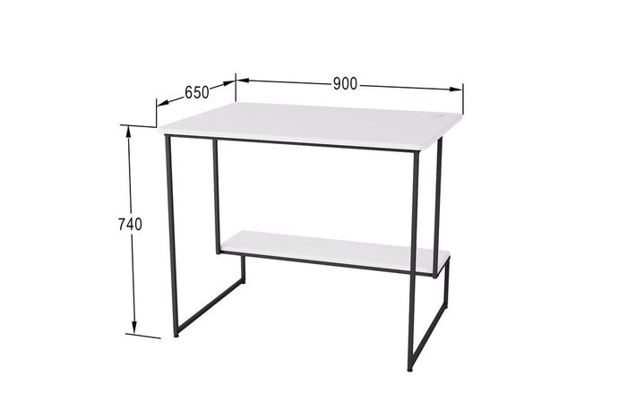 Стол компьютерный Скилл белого цвета - купить Письменные столы по цене 10010.0