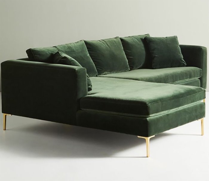 Диван Edlyn Petite Green зеленого цвета - купить Угловые диваны по цене 207000.0