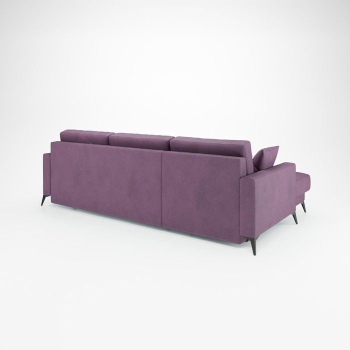 Угловой диван-кровать Наоми сиреневого цвета левый - лучшие Угловые диваны в INMYROOM