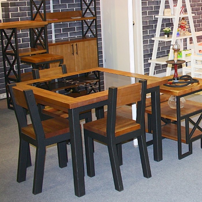 Стул Лофт черно-коричневого цвета - лучшие Обеденные стулья в INMYROOM