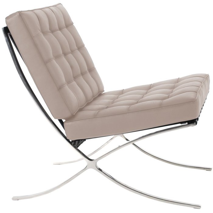 Кресло Barcelona Chair серого цвета - лучшие Интерьерные кресла в INMYROOM