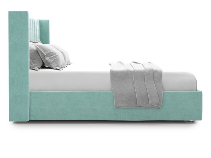 Кровать Premium Mellisa 2 180х200 бирюзового цвета с подъемным механизмом - Velutto 17 - лучшие Кровати для спальни в INMYROOM