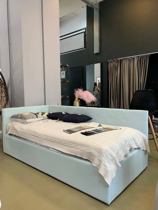 Кровать Bonna 90х200 мятного цвета с матрасом в комплекте - лучшие Кровати для спальни в INMYROOM