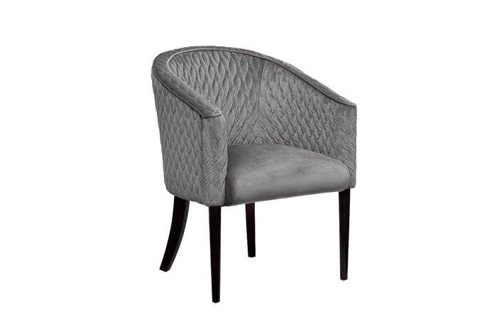 Кресло стёганное серого цвета - купить Интерьерные кресла по цене 43000.0