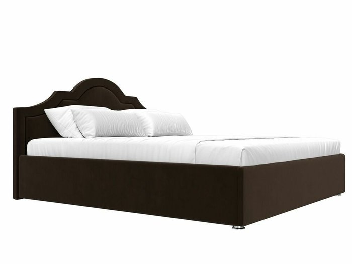 Кровать Афина 200х200 темно-коричневого цвета с подъемным механизмом - лучшие Кровати для спальни в INMYROOM