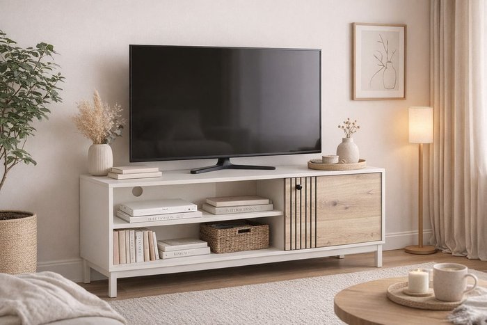 Тумба под телевизор Frost RTV-2 120 цвета дуб альпийский - лучшие Тумбы для ТВ в INMYROOM