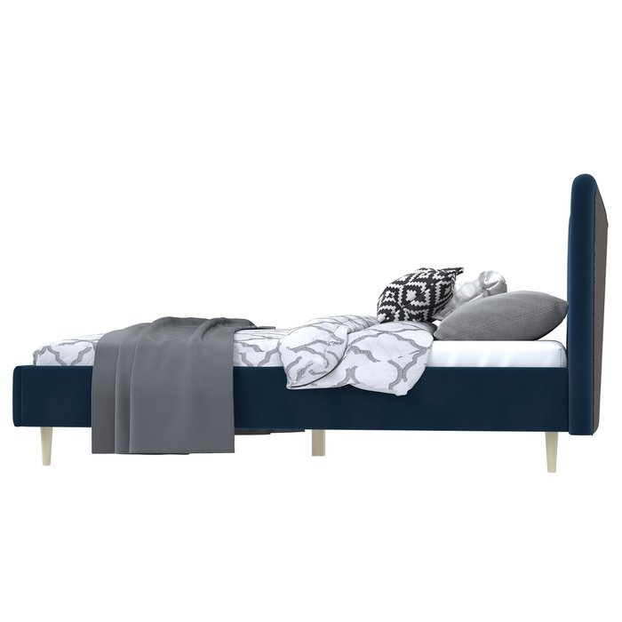 Кровать Финна 180x200 синего цвета - купить Кровати для спальни по цене 34990.0