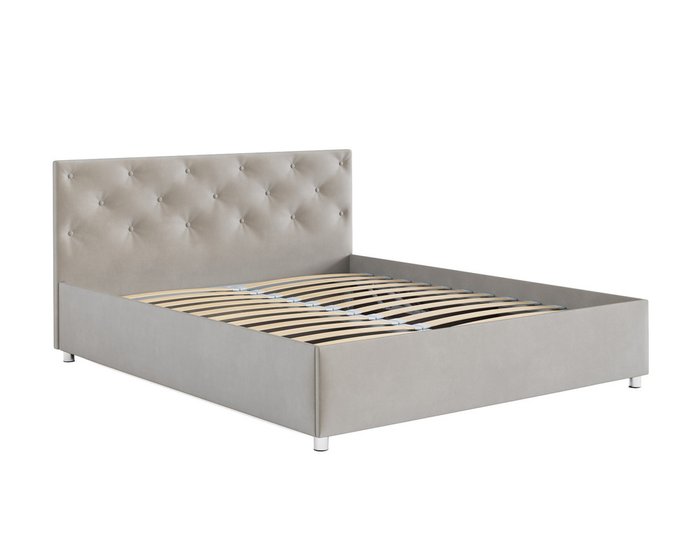 Кровать Классик 140х190 бежевого цвета с подъемным механизмом (вельвет) - лучшие Кровати для спальни в INMYROOM
