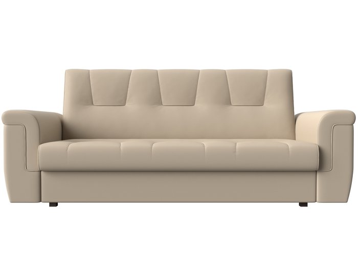 Прямой диван-кровать Эллиот бежевого цвета (экокожа) - купить Прямые диваны по цене 32999.0