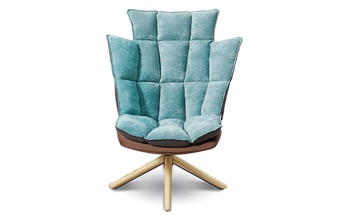 Кресло Husk бирюзового цвета - лучшие Интерьерные кресла в INMYROOM
