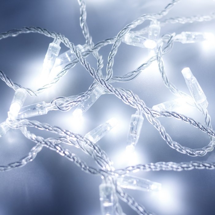 Светодиодная гирлянда ARD-STRING-CLASSIC-10000-CLEAR-100LED-FLASH WHITE (230V, 7W) (Ardecoled, IP65) 025782